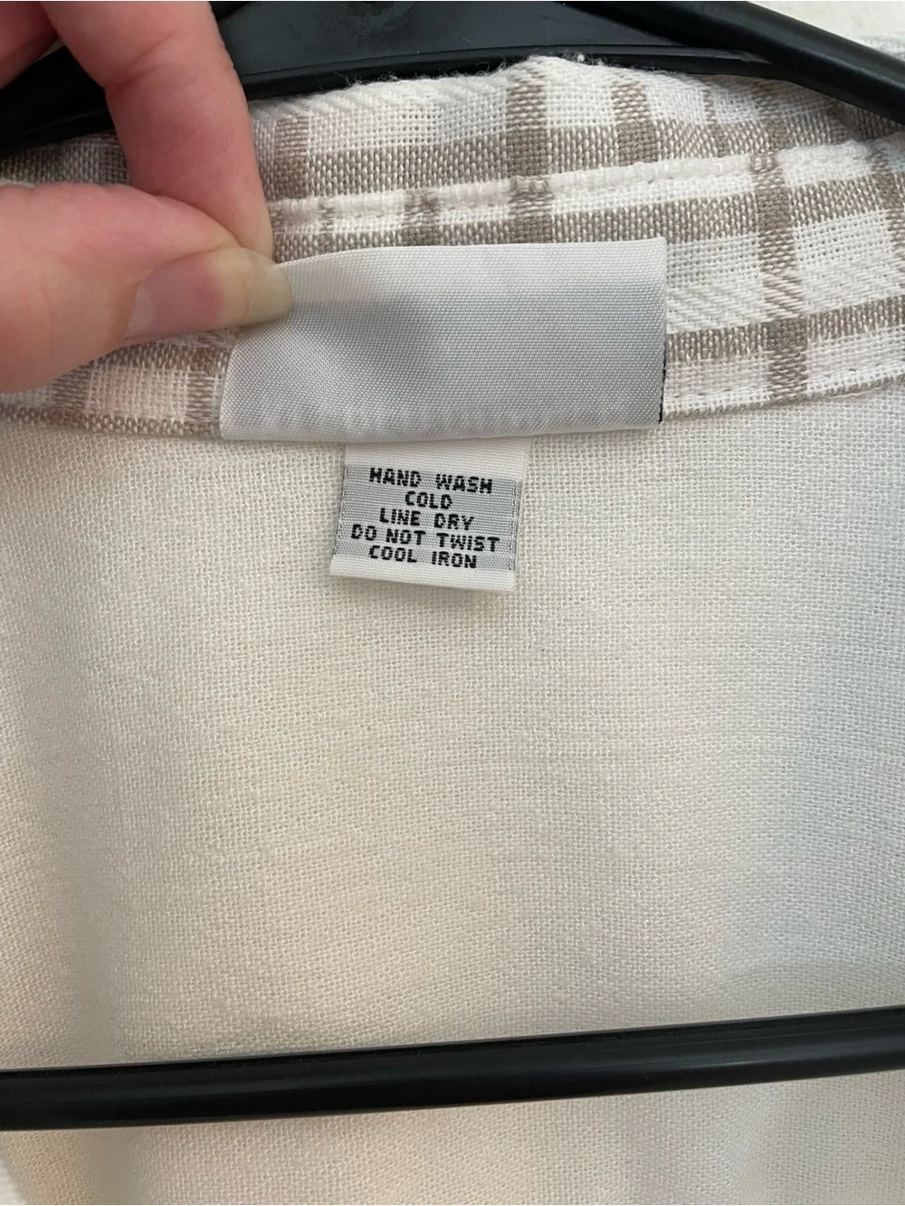 Vintage Alfred Dunner Coastal Grandma White Collared Shirt with Plaid Trim - Picture 5 of 10